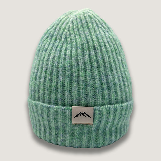 Gorro de lana jaspe verde