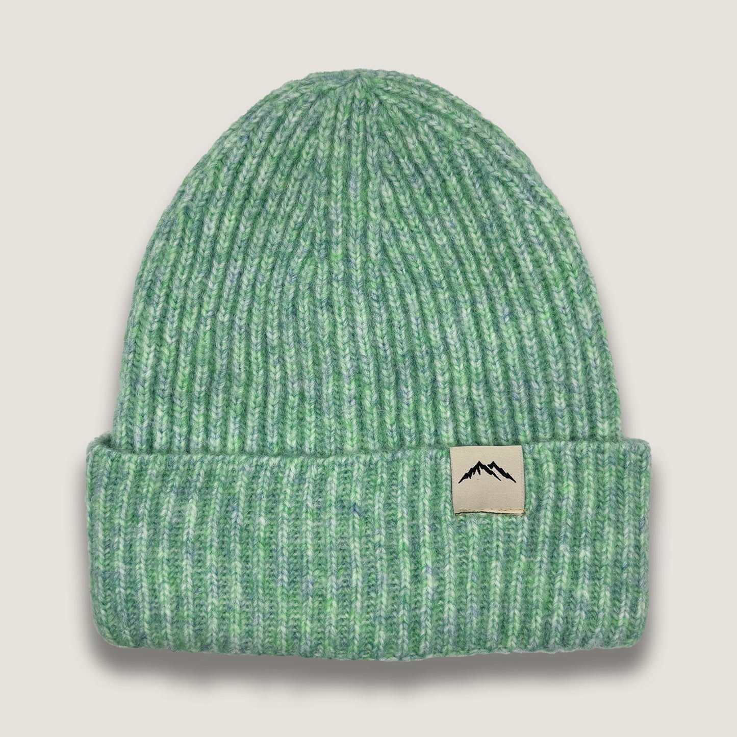 Gorro de lana jaspe verde