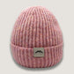 Gorro de lana jaspe rosado